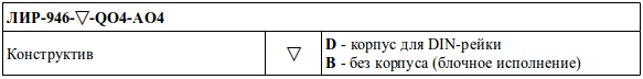 Код заказа ЛИР-946-QO4-AO4
